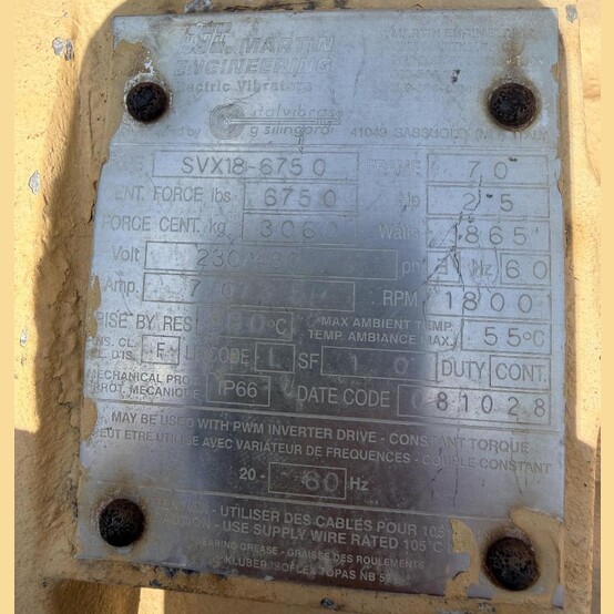 45" x 7'-4" Double Life #AWD-III, Single Deck Dewatering Screen, 3-panel, API 45 wire cloth, (2) 2.5 HP - Image 5