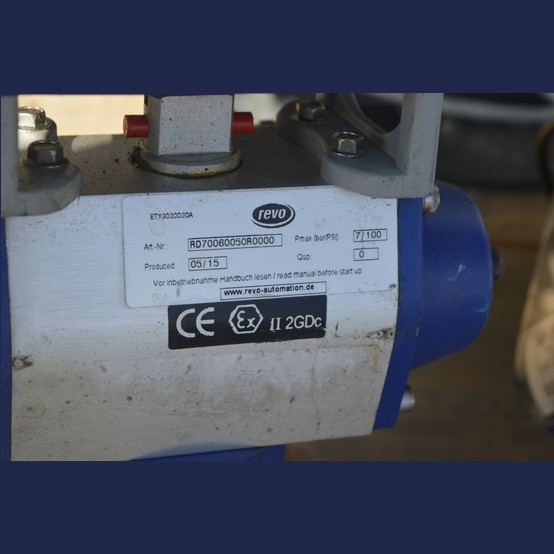 Festo #RD70060050R0000, Actuator, 2" center line butterfly valve, 100 psi, 24 VDC, 2015, (3 available) - Image 2
