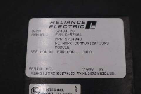 Reliance Electric #57404-2G, Network Communications Module - Image 2