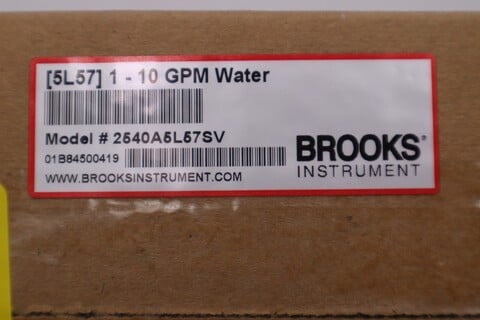 Brook s Instrument #2540A5L57SV, Flow Meter, 1" diameter, 1-10 GPM Flow, NEW - Image 1