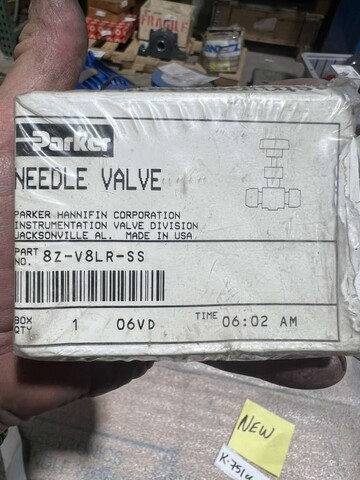Parker #8Z-V8LR-SS, Needle Valve, 1/2", New - Image 2