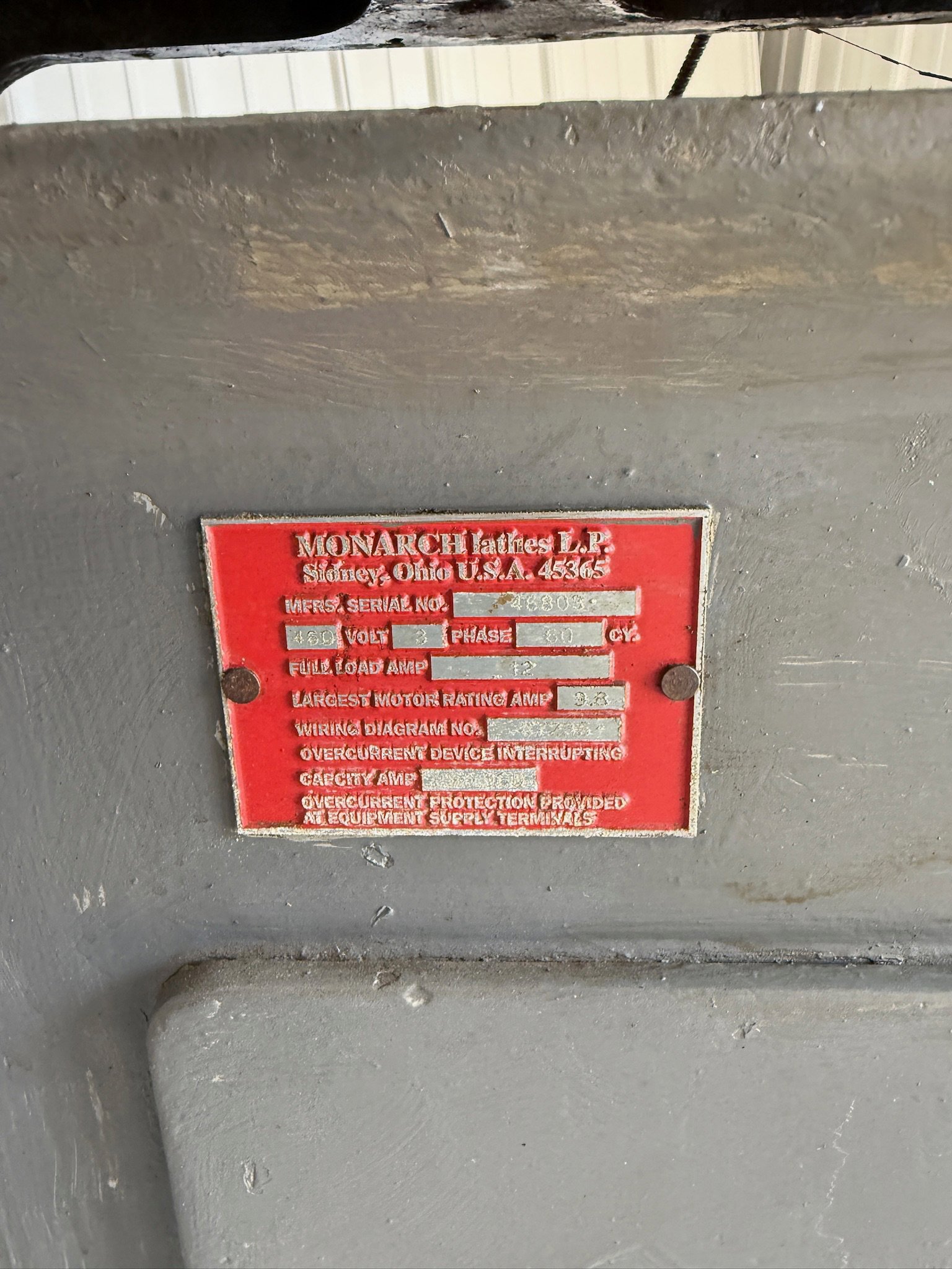 12-1/2" x 20" Monarch #10EE, toolroom lathe, 460 V., 3 Ph., 1964 - Image 4