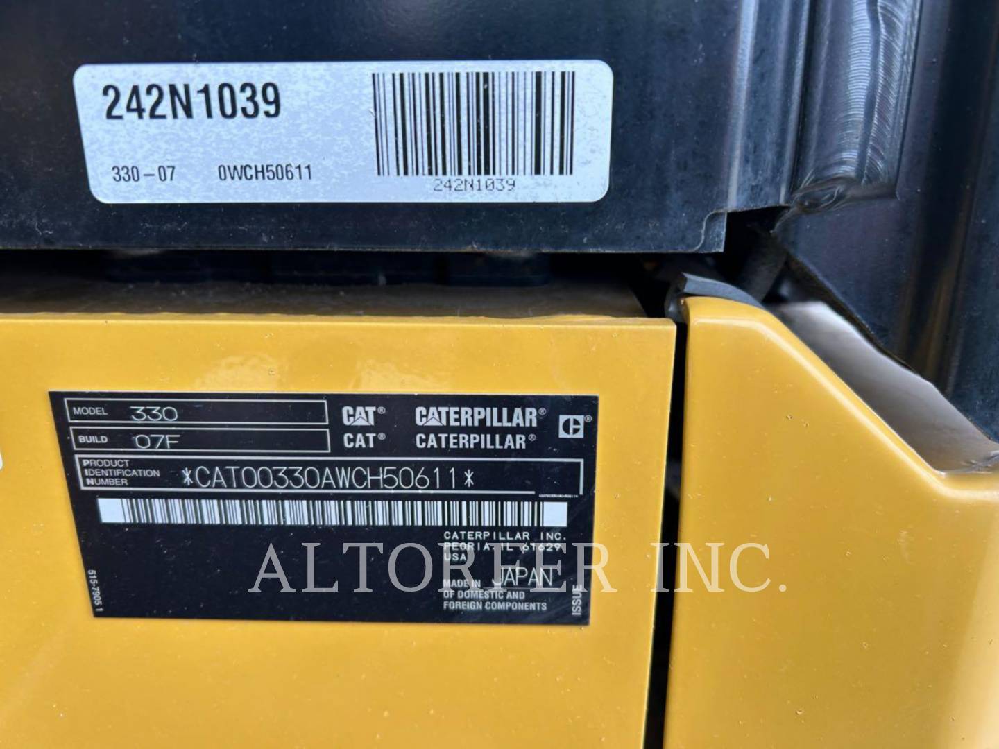 Caterpillar 330-07, 1972 hours, S/N: WCH50611, 2025 - Image 6