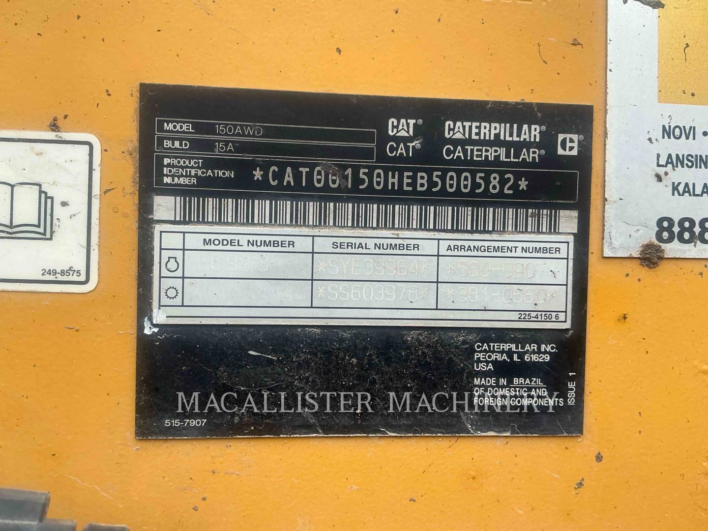 Caterpillar 150 AWDZ2, Motor Grader, 4833 hours, S/N: EB500582, 2021 - Image 8