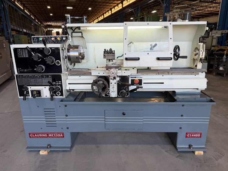 14" x 40" Clausing Metosa #C1440S, toolroom lathe, 8" swing over cross slide, 3-jaw chuck, chip pan, 4 KW - Image 10