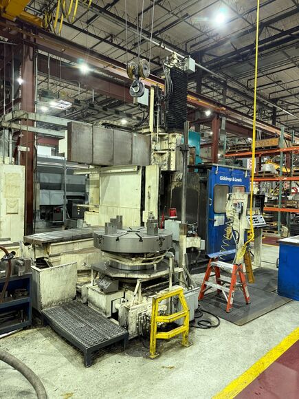 42" Giddings & Lewis #36-VTC, CNC Vertical Turning Center, 37" work height under rail, 50 HP, (2) 4-jaw - Image 2