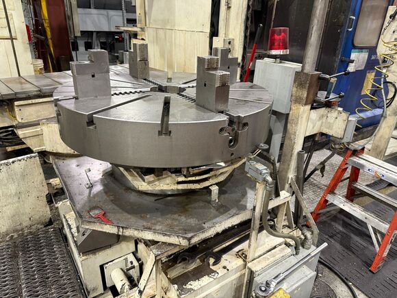 42" Giddings & Lewis #36-VTC, CNC Vertical Turning Center, 37" work height under rail, 50 HP, (2) 4-jaw - Image 3