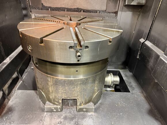 42" Giddings & Lewis #36-VTC, CNC Vertical Turning Center, 37" work height under rail, 50 HP, (2) 4-jaw - Image 5