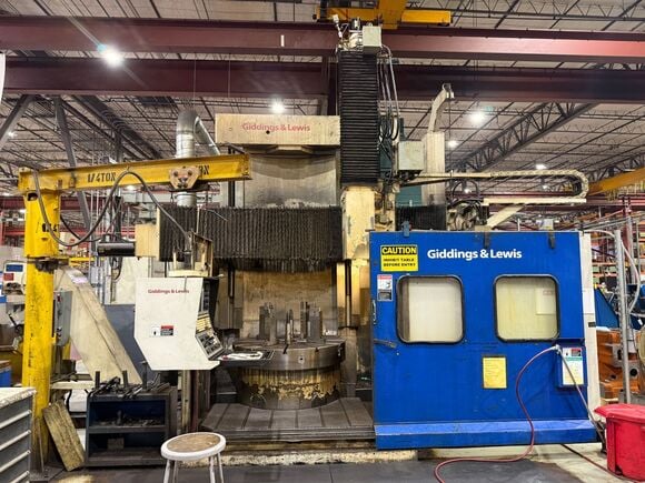 54" Giddings & Lewis #54-VTC, CNC Vertical Turning Lathe, 60" swing, 73" work height, 50 HP, G & L 8000B CNC - Image 1