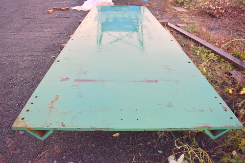 1" Steel Plate, 6' width x 20' L, 4,900 lb. per sheet, 6" x 6" x 1" attached angle iron, (3 available) - Image 3
