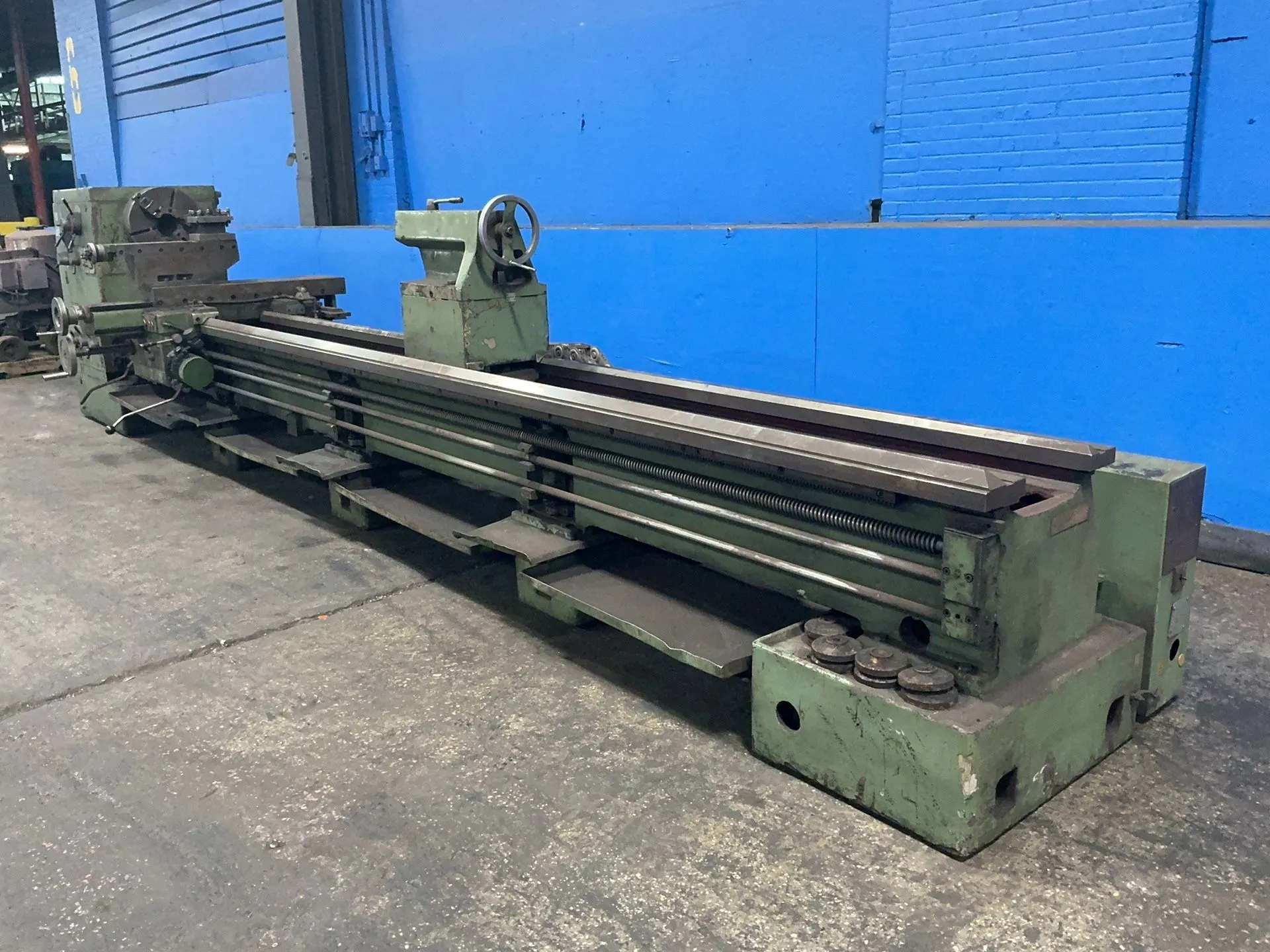 36" x 208" Edelstaal #SNA-1000X5000, engine lathe, 18" 3-jaw chuck, 4" bore, 16" steady rest, tool post, tail - Image 2