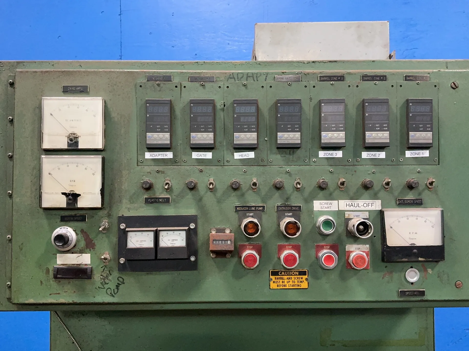 1.75" Egan Machinery #H-2515-H, extruder, 50 HP, 10,000 PSI, 1750/2100 RPM, digital displays, 150/300/500 V. - Image 3