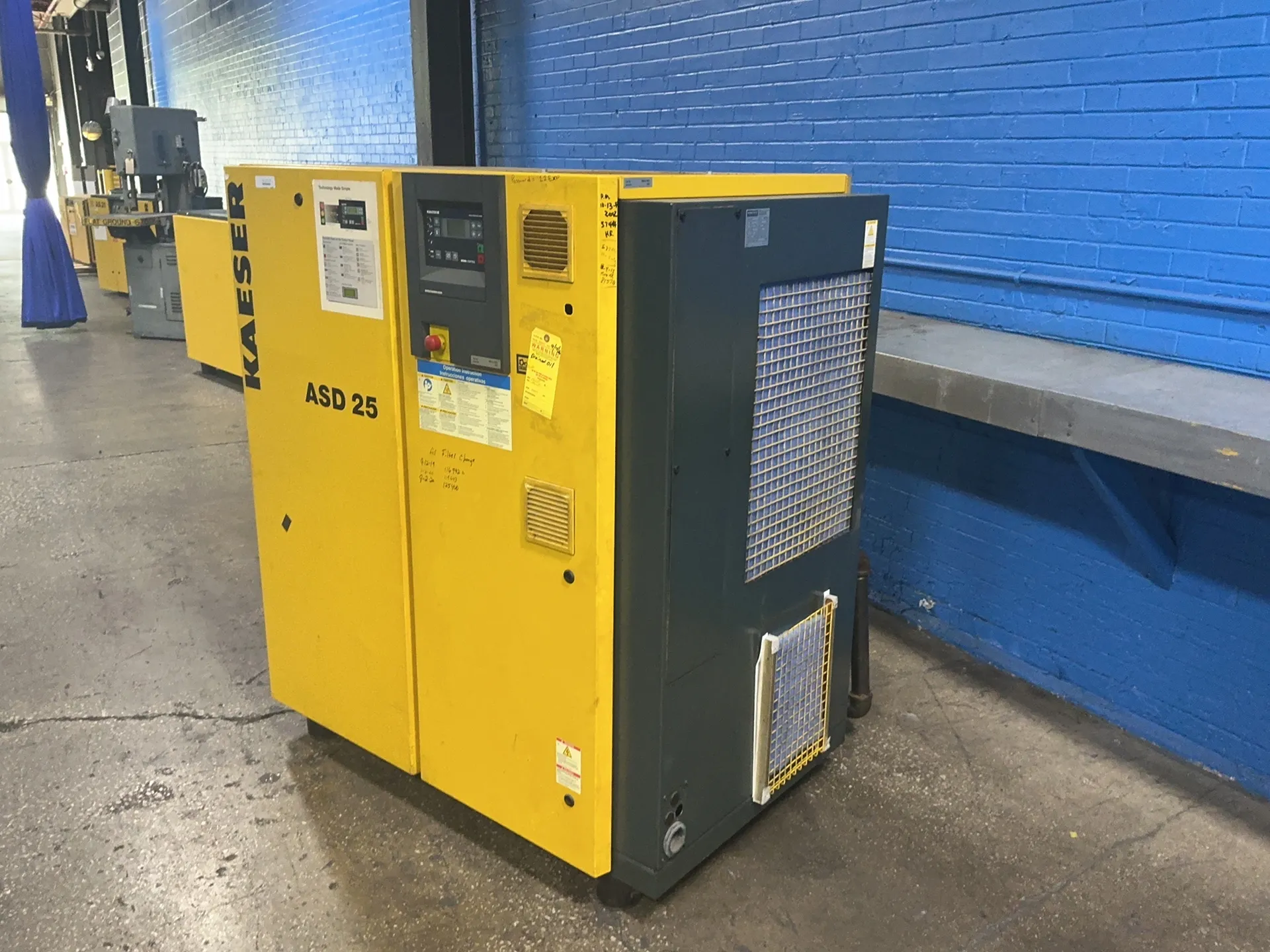 115 CFM, 125 PSIG, Kaeser #ASD25, rotary screw air compressor, 25 HP, 3550 RPM, 3 Ph., 208/230/460 V., 2005 - Image 3