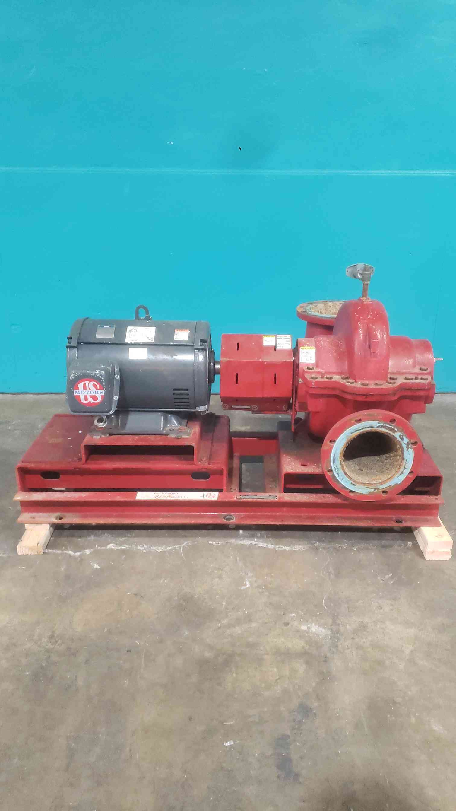 Bell & Gossett #HSC3, split case centrifugal pump, 8 x 8 x 12, US Motors 25 HP motor, 208-460 V. - Image 1