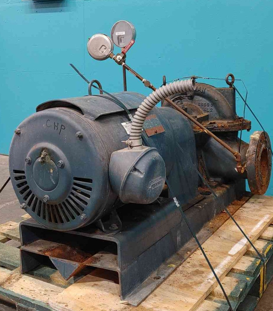 Weinman, split case centrifugal pump, Lincoln 30 HP motor, 230/460 V., 3 Phase, dual gauges - Image 3