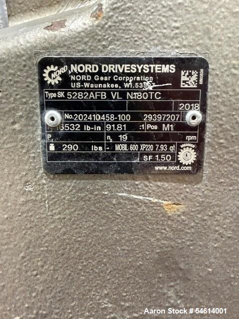 Vincent #CP-6, horizontal Dewatering Screw Press, 6" diameter x 32" screw, 300-1,000 lb./hr., 20 RPM, 5 HP - Image 7
