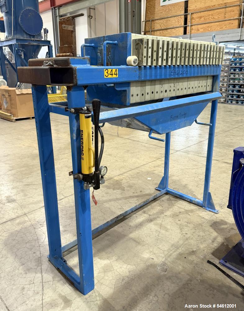 24" x 24" ACS, plate and frame filter press, 20 polypropylene plates, hydraulic plate closing, cake discharge - Image 3