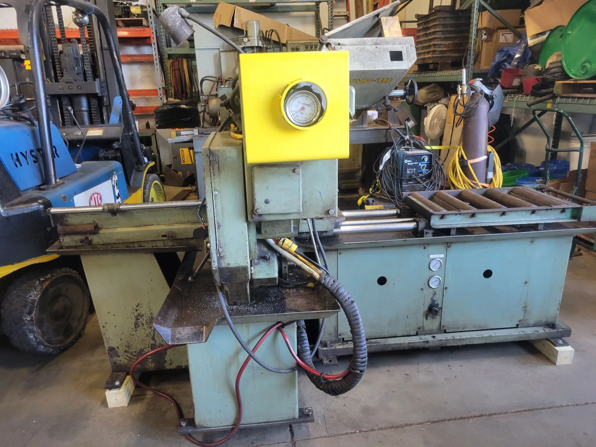 13" Hyd-Mech #S-20A, horizontal band saw, 75-330 FPM, flood coolant, 3 HP, 220 V., 3 Ph. - Image 4
