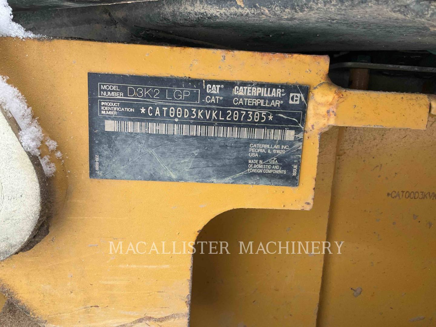 Caterpillar D3K2L 4F, 4433 hours, S/N: KL207305, 2019 - Image 6