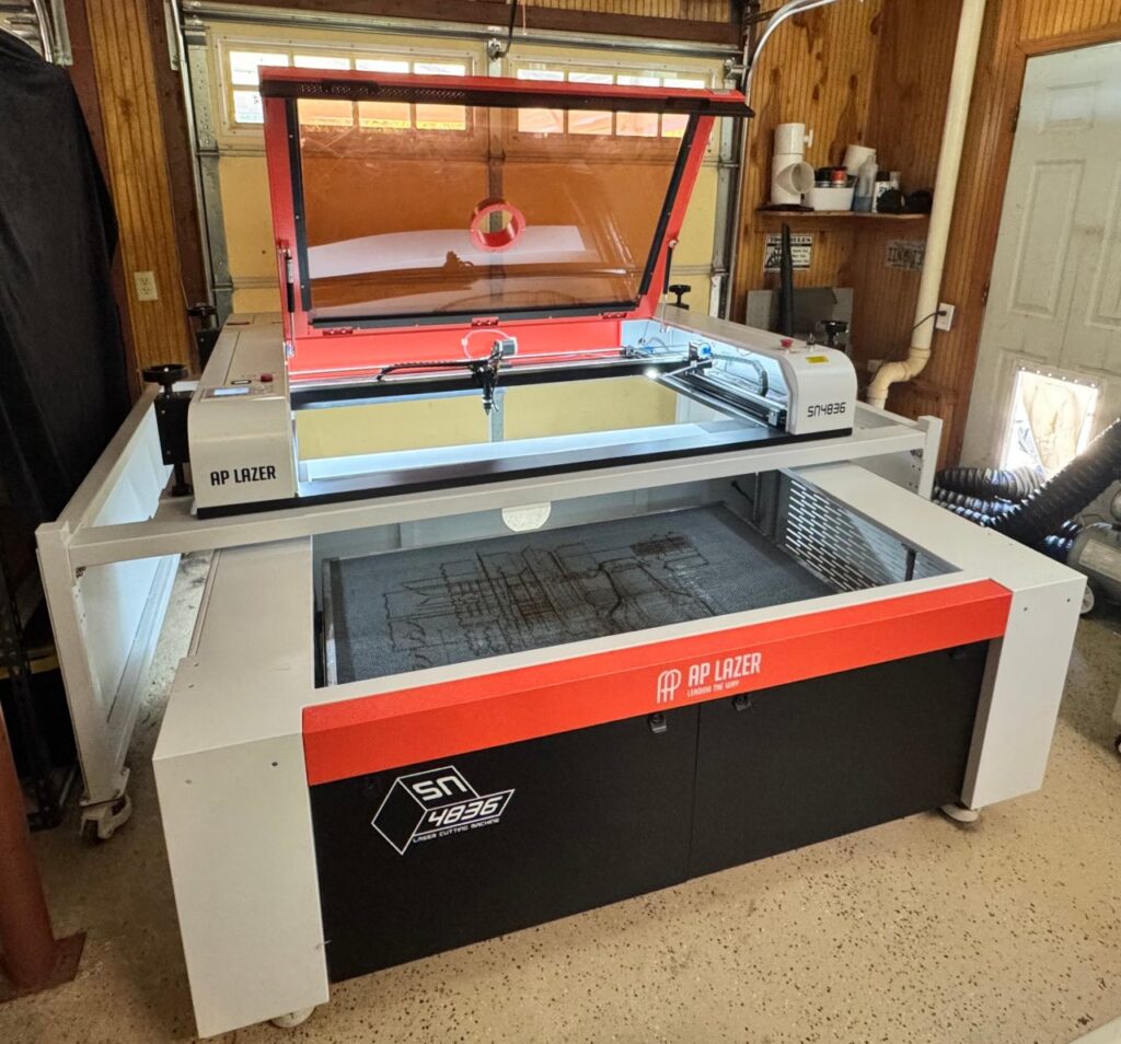 Associated Pacific Lazer #SN4836DLR, Co2 CNC engraving dual laser machine, 100 watt, 48" x 36" engraving - Image 2