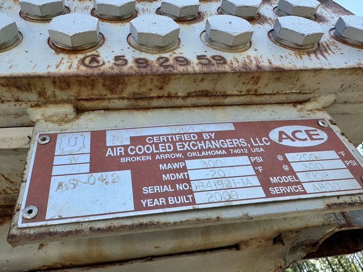 300 psi, Ace #E108, propane condenser process cooler, sour service, 14' x 10' skid, 2008 - Image 6