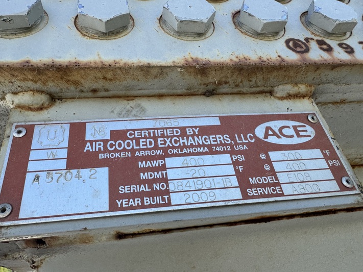 300 psi, Ace #E108, propane condenser process cooler, sour service, 14' x 10' skid, 2008 - Image 8