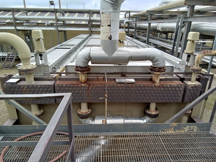 655 psi, Exchanger Industries, Ariel process cooler, 3 sets of finned tubes, 28' x 14' skid - Image 5