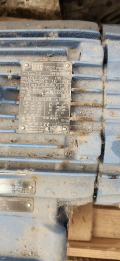 10 HP 1760 RPM WEG #01018XP3E215T, squirrel cage motor, Frame 215T - Image 4