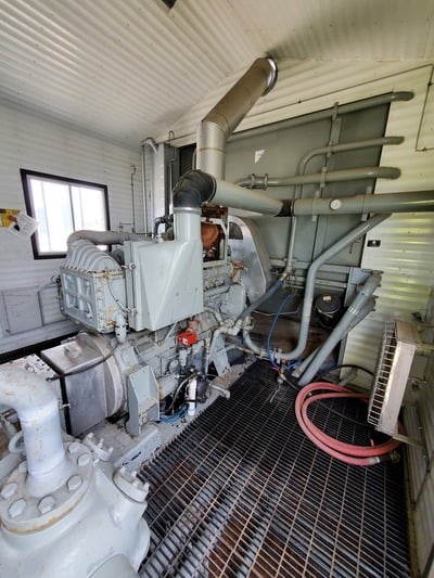 400 HP Ariel #JGJ/2, reciprocating compressor, 2-stages, Waukesha F18GL NG engine, Air-X-Changers 84VI - Image 4
