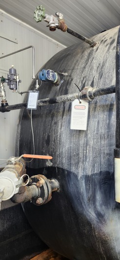 84" x 8' R. Pollitt Flare Knockout, 90 bbl, 15 psi, sour, 1998 - Image 2