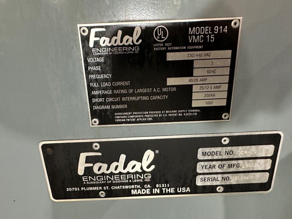 Fadal #VMC15XT, CNC vertical machining center, 4-Axis, 16" x35" tbl., 88HS, 1995 - Image 10