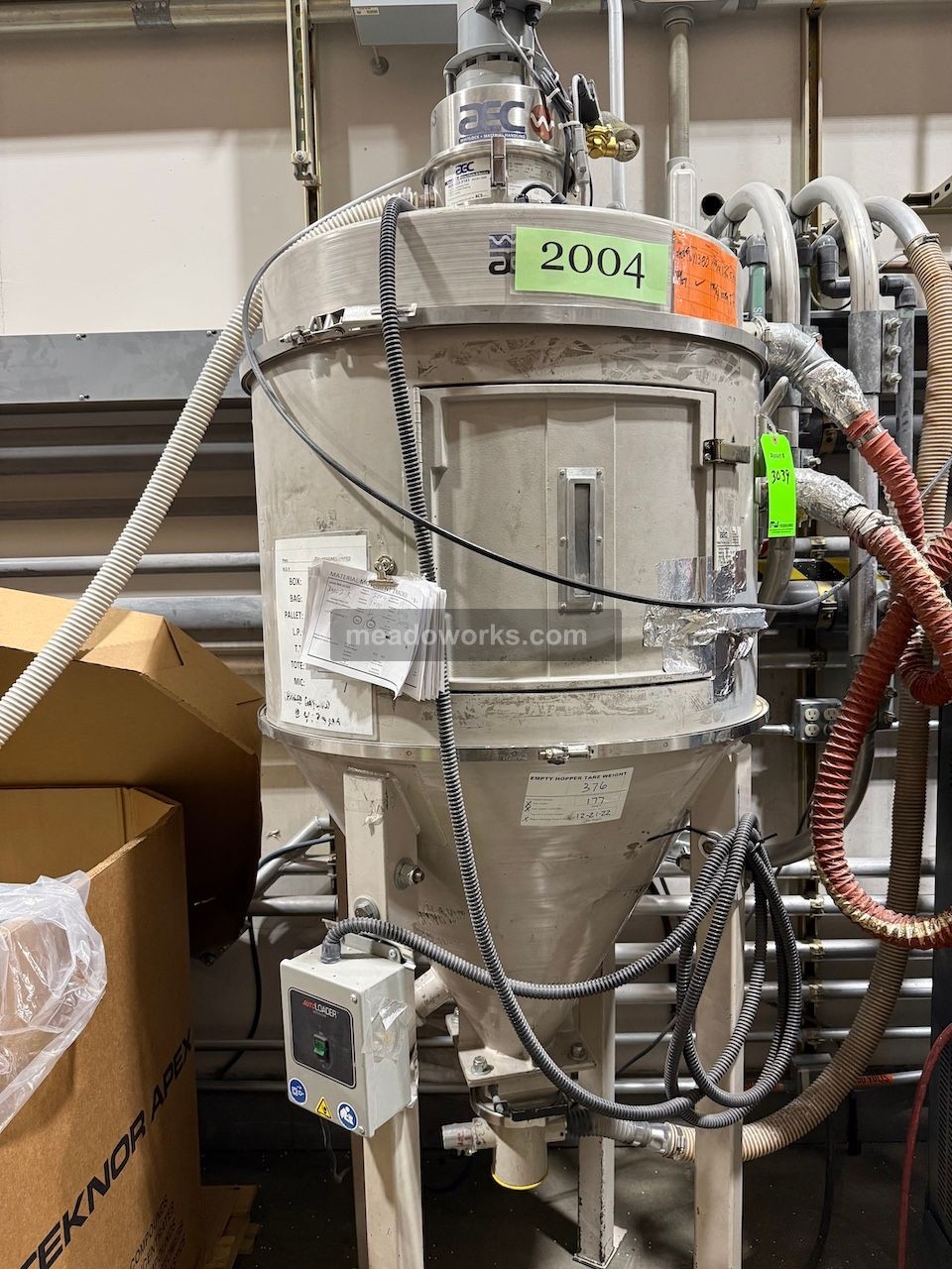 AEC #DH-12.0F, Drying Hopper, 12 cu.ft. capacity, vacuum receiver, autoloader control - Image 4