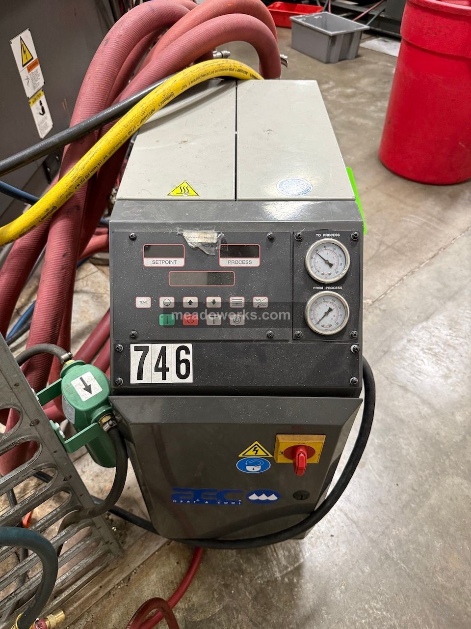 9 KW AEC #TCU075, Thermolator, 3/4 HP pump, 150 psi, 12.4 amps, 480 Volt, 2015 - Image 1