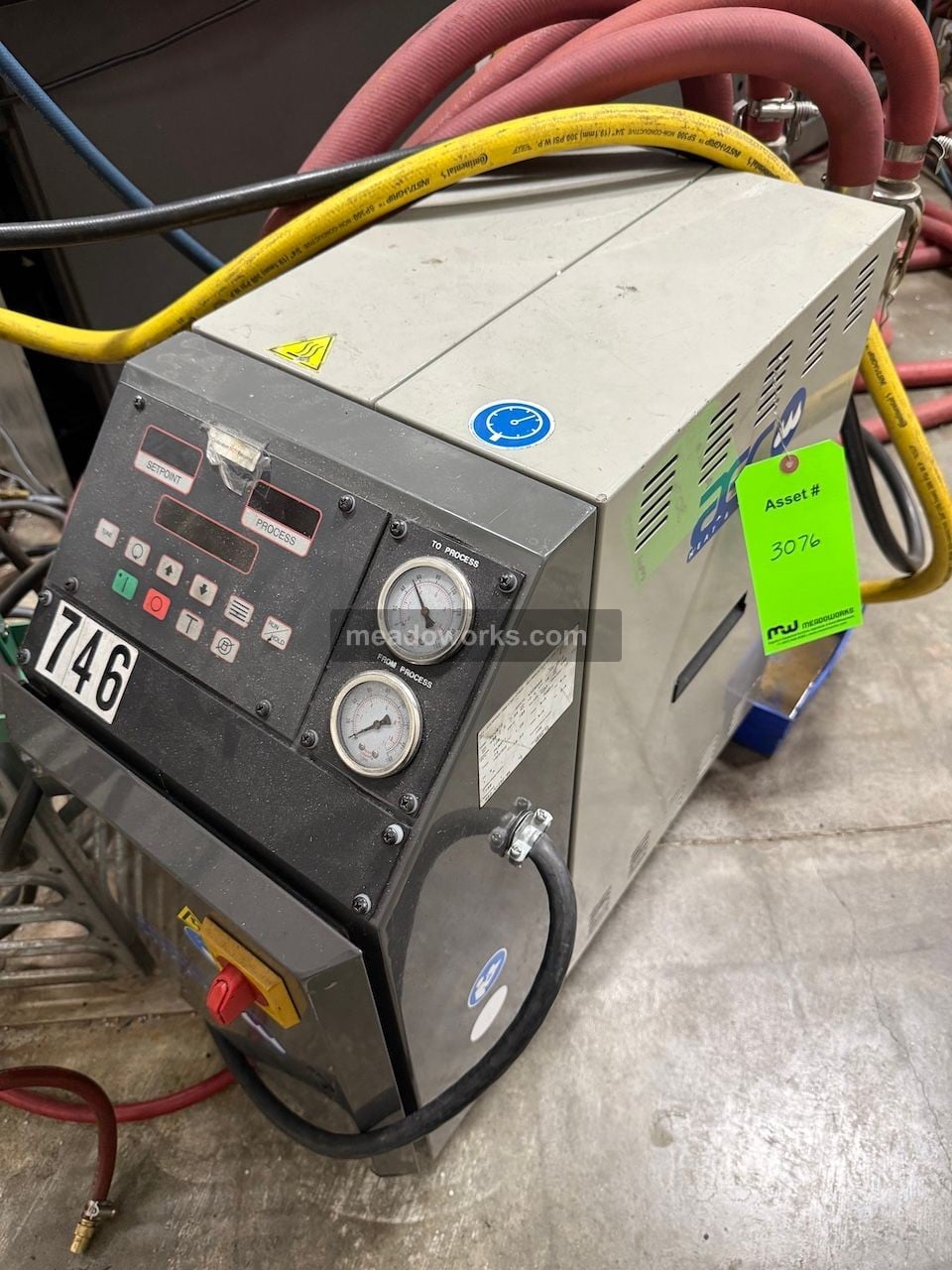 9 KW AEC #TCU075, Thermolator, 3/4 HP pump, 150 psi, 12.4 amps, 480 Volt, 2015 - Image 2
