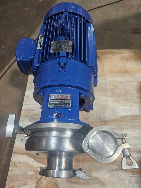 Tri-Clover, Centrifugal Pump, 316 Stainless Steel, food grade, 10 HP, Class I Div. II - Image 1