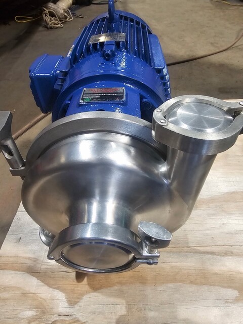 Tri-Clover, Centrifugal Pump, 316 Stainless Steel, food grade, 10 HP, Class I Div. II - Image 3