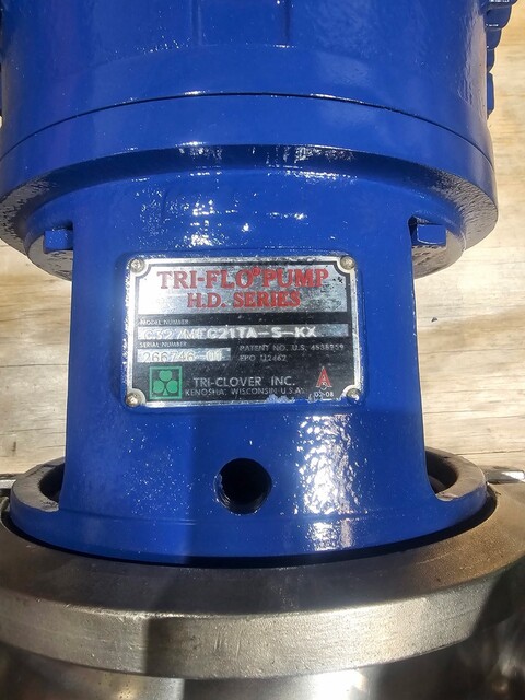 Tri-Clover, Centrifugal Pump, 316 Stainless Steel, food grade, 10 HP, Class I Div. II - Image 4