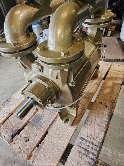 500 CFM, Dekker #DV0550B-KA2, Liquid Ring Vacuum Pump, 40 HP, oil bath bearings - Image 4