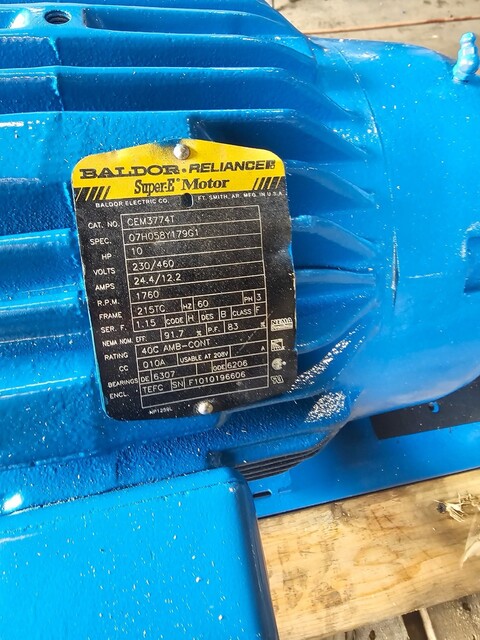 Sihi #LPHY-45317, Liquid Ring Vacuum Pump System, Stainless Steel, plated, 10 HP Baldor motor, 1760 RPM - Image 2