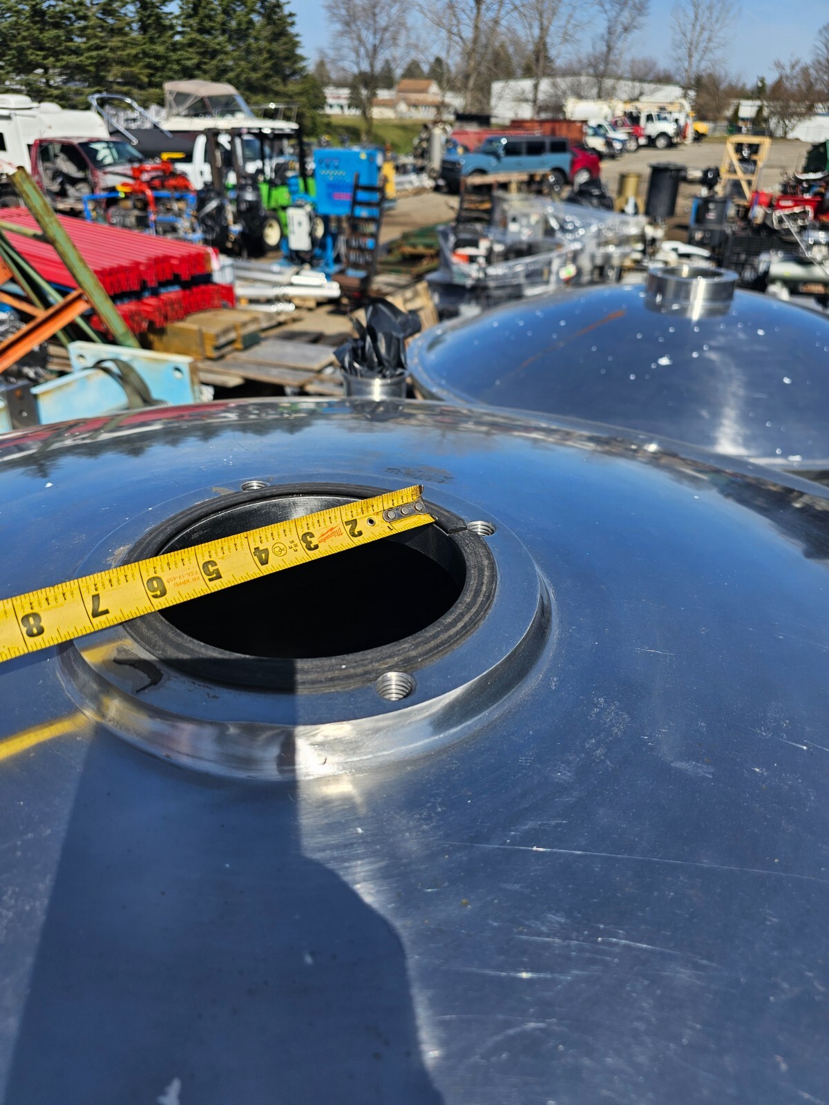 1000 Gallon Vacuum Chamber with intercooler, 316 Stainless Steel, 150 PSI. pressure chamber, 29" HgV - Image 6