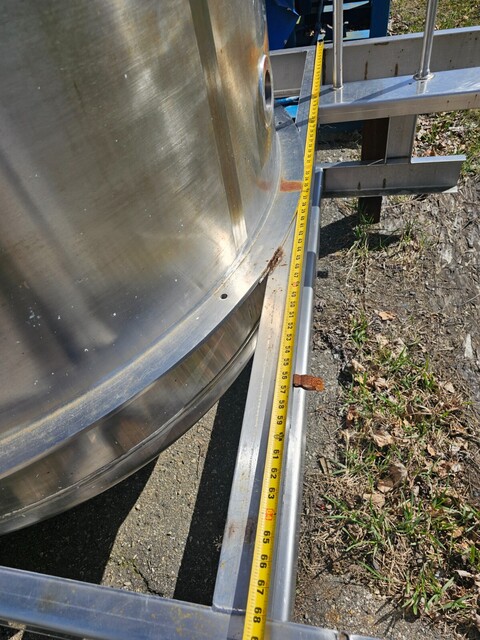 1000 Gallon Vacuum Chamber with intercooler, 316 Stainless Steel, 150 PSI. pressure chamber, 29" HgV - Image 7