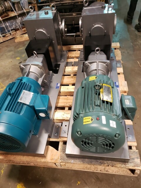 Fristam #FKL250, Positive Displacement Lobe Pump, Stainless Steel, 4" inlet/outlet, 15 HP, 230/460 or 575 V. - Image 1