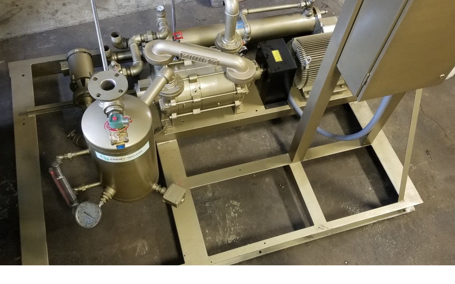 300 CFM, Liquid Ring Vacuum Skid, 25 HP, 29" HgV, full recovery system, new - Image 2