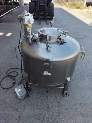 198 gallon Lee Industries #750L-DBT, Stainless Steel Agitated Pressure Tank, 44" diameter x 20" straight - Image 4