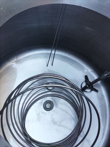 198 gallon Lee Industries #750L-DBT, Stainless Steel Agitated Pressure Tank, 44" diameter x 20" straight - Image 6