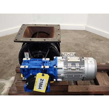 10" Wm. width Meyer #DDV-10X10, rotary airlock feeder valve, carbon steel, 8 vane rotor, 22 RPM, 0.48 - Image 2
