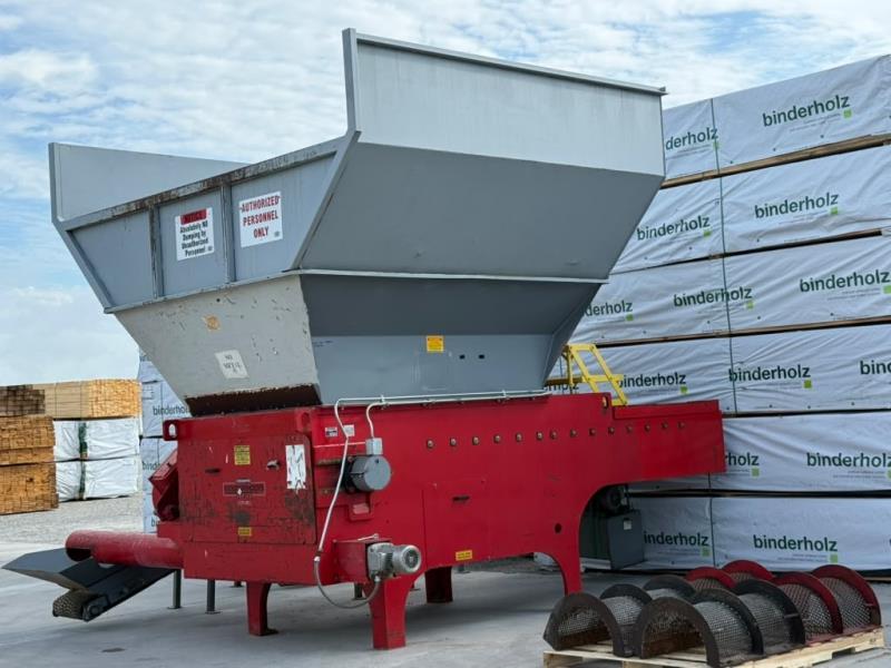 Cresswood #HF-60-75, vertical feed wood waste grinder, 78" x 60" chamber, 75 HP, 16" diameter x 60" rotor, 98 - Image 6