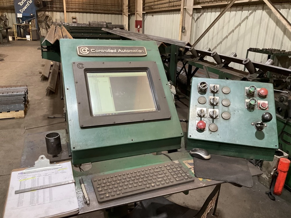 6" x 6" x 1/2" Controlled Automation #ABL-74, Angle & Bar Line, 74 ton punch, cross transfer, infeed & - Image 10