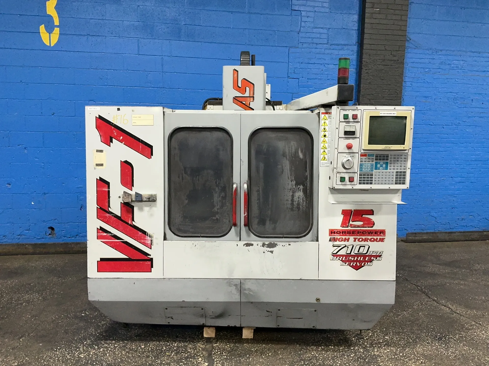 Haas #VF-1, CNC vertical machining center, 14" x 26" capacity, 20 position tool changer, Haas vector drive - Image 1