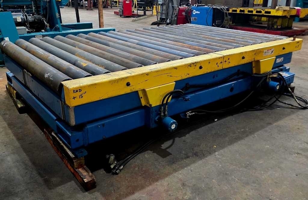 72" x 30,000 lb. Red Bud, sheet stacker, drop type, 20' max sheet length, (2) 121" lifting tables - Image 6